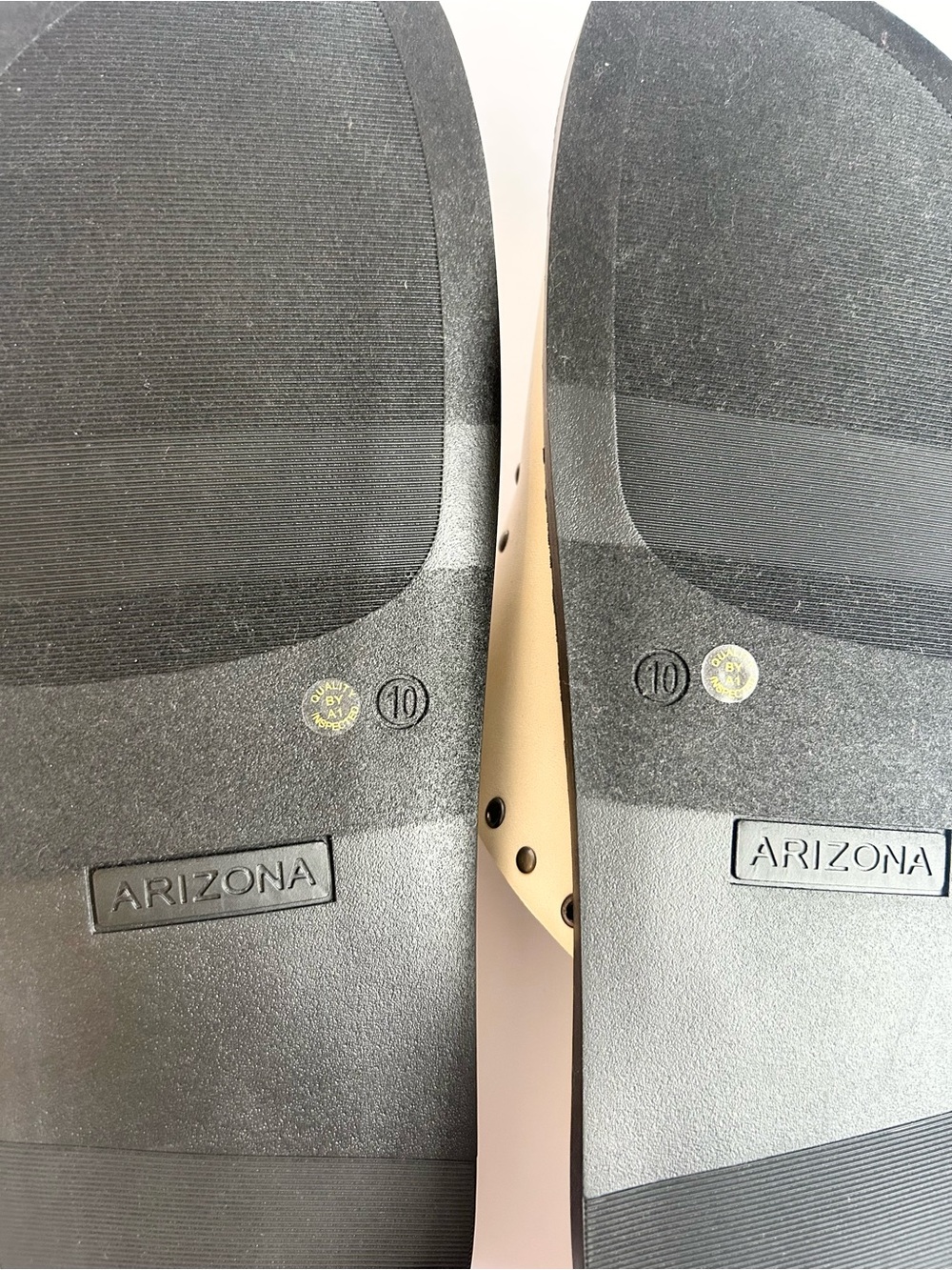 Arizona Jean Company Cream Slide Sandals with Gunmetal Studs & Buckles - Picture 8 of 8